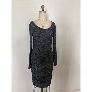 Leith dark grey body con dress
